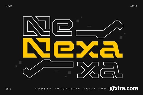 Nexa - Modern Futuristic Scifi Font JFTGP2A