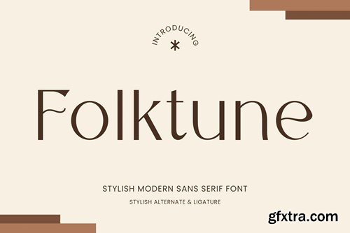 Folktune - Stylish Sans Serif Font 9P2H385