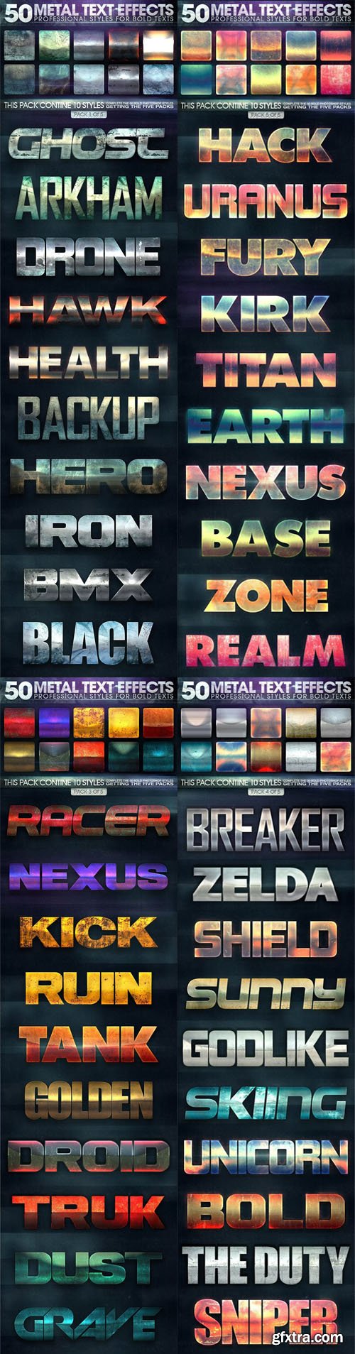 250 Premium Metal Text Style Effects for Photoshop [Re-Up]