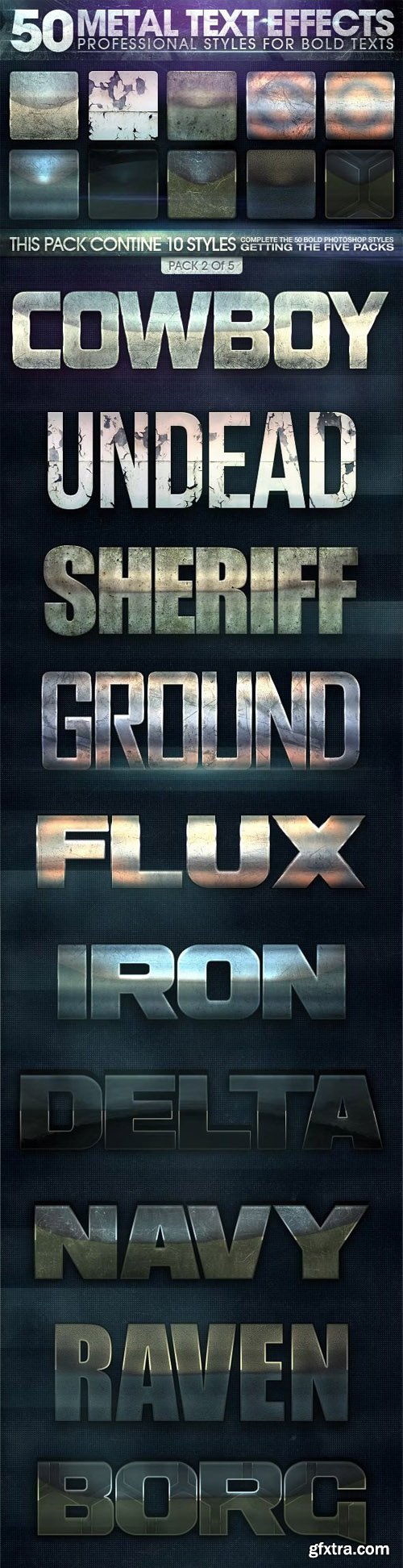 250 Premium Metal Text Style Effects for Photoshop [Re-Up]