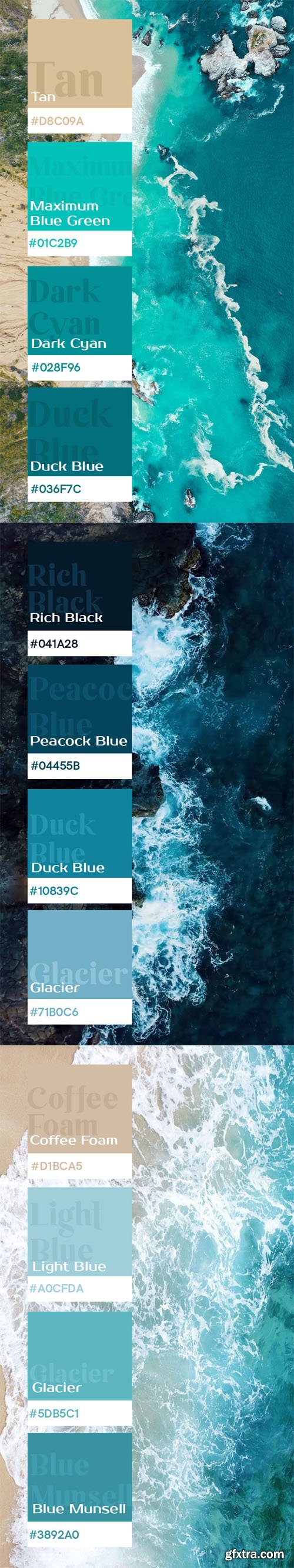 Beach Color Palette Swatches for Photoshop