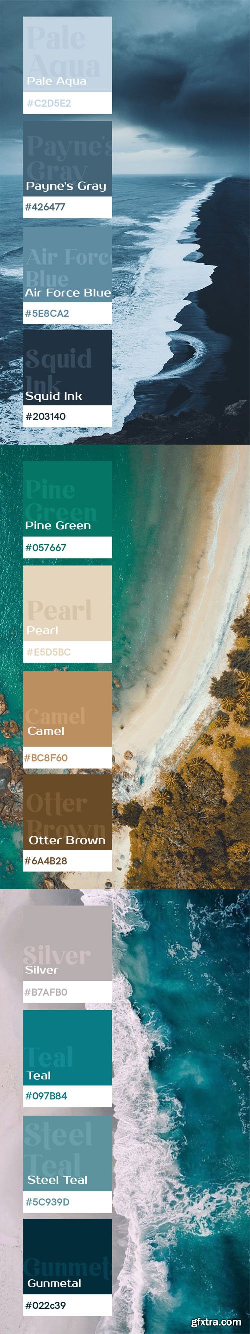 Beach Color Palette Swatches for Photoshop