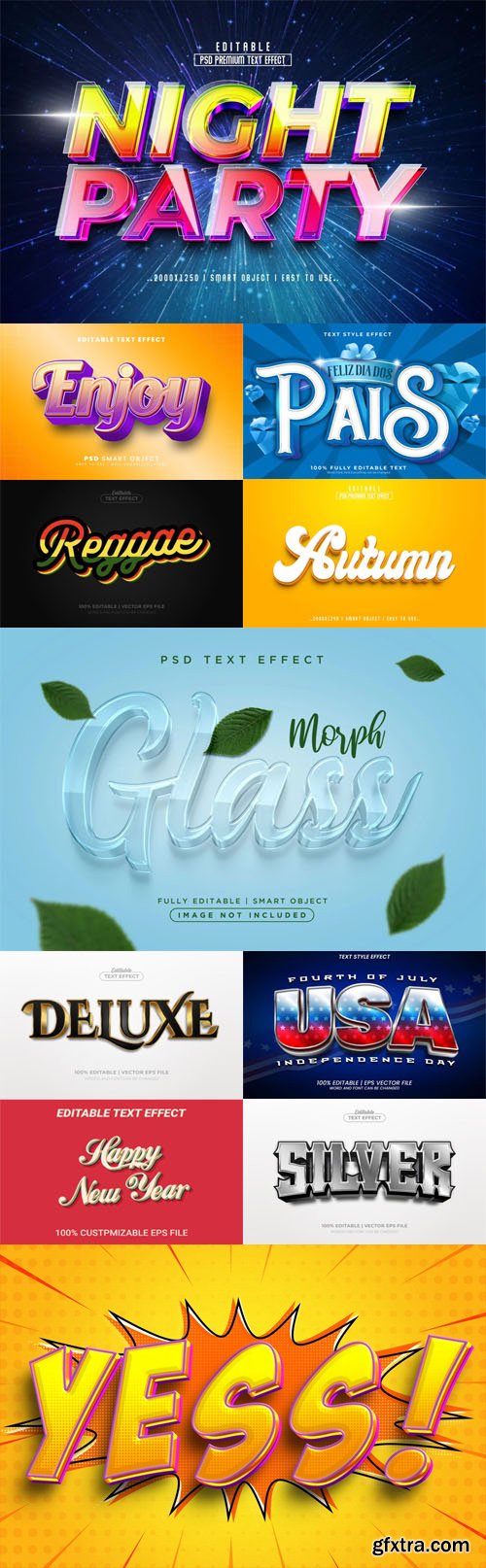 25+ New Editable Text Effects for Photoshop