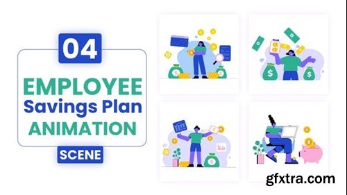 Videohive Employee savings plan Illustration Scene Animation 53127005