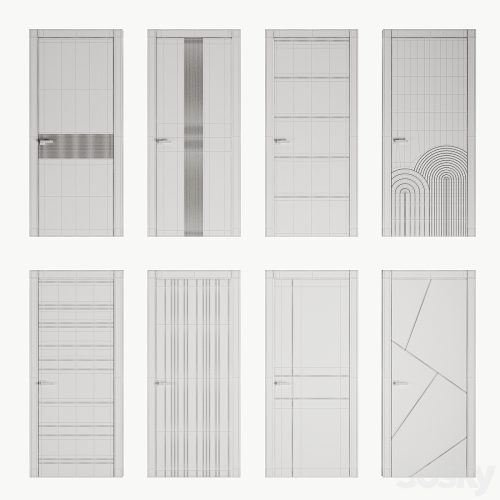 Set of interior doors LINEA.