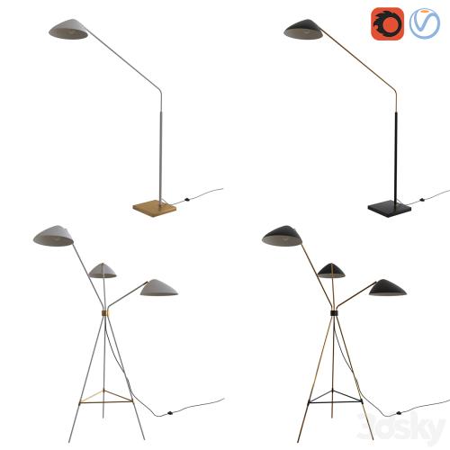 West Elm Mid-Century Floor Lamps set