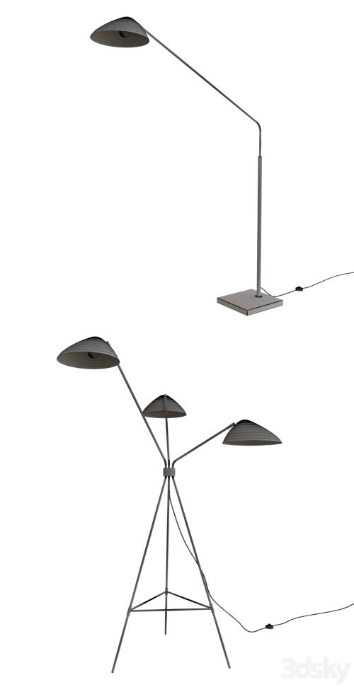 West Elm Mid-Century Floor Lamps set