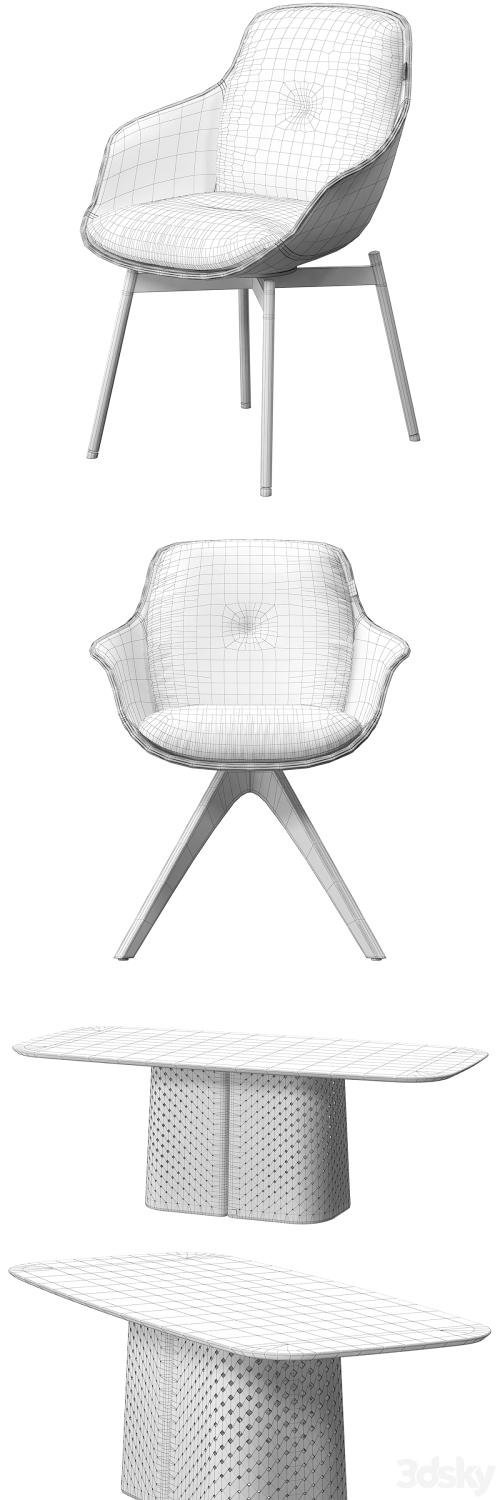 Rolf Benz 600 chair, 929 table