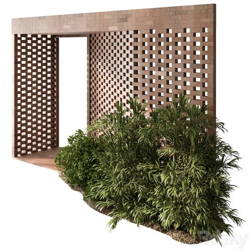 Outdoor Entrance Parametric Brick Wall - Architecture Element 54