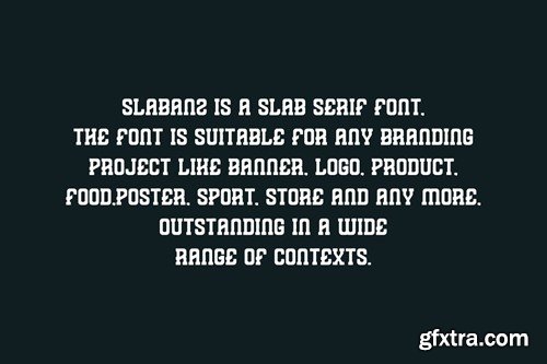 Slabanz - Slab Serif & Sport Font HDTT2CE