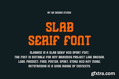 Slabanz - Slab Serif & Sport Font HDTT2CE