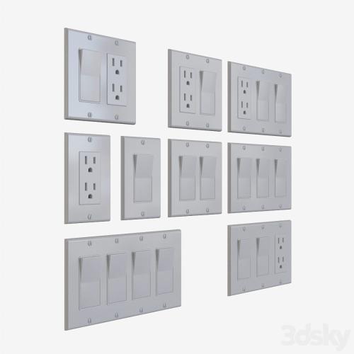 NEMA 5-15R Outlet & Rocker Light Switches