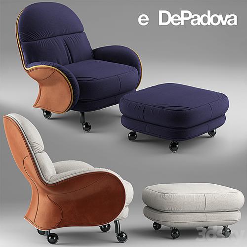 Armchair LOUISIANA De Padova Contract LOUISIANA