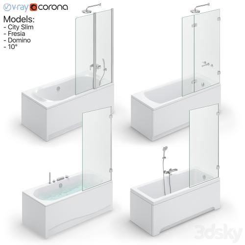 Bath set Ravak set 118 (City Slim, Fresia, Domino, 10 °)