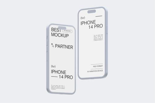 iPhone 15 Pro Clay Mockups
