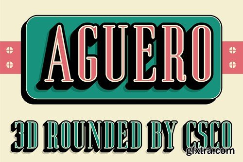 Aguero Serif Rounded 3D 32WB5LY