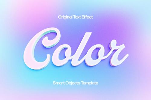 Colorful Gradient 3D Text Effect