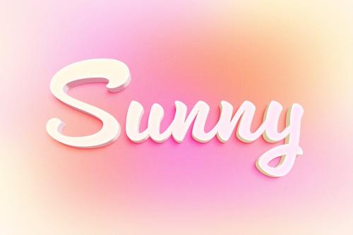 Colorful Gradient 3D Text Effect