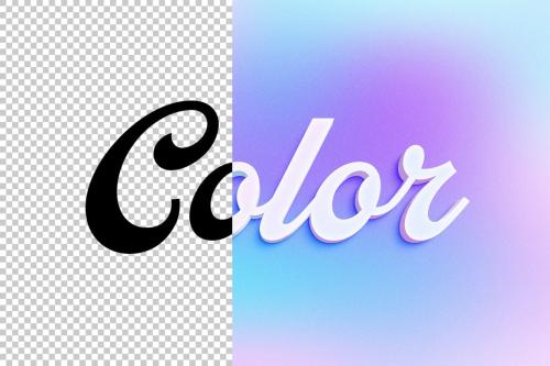 Colorful Gradient 3D Text Effect