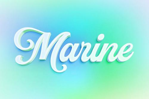 Colorful Gradient 3D Text Effect