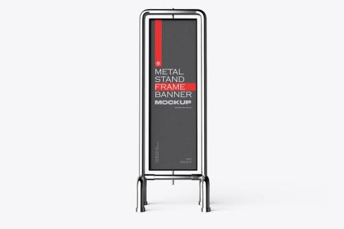 Stand Up Advertising Banner Mockup for Branding