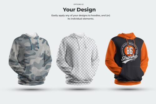 2 3D Men Mockups Hoodie