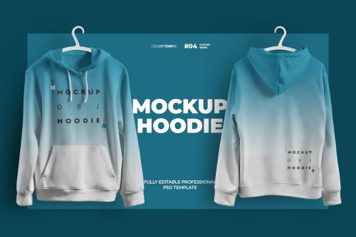 2 Mockups Hoodie on the Hangers Front and Back