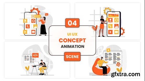 Videohive Ui Ux Development Concept Animation Scene 53223176