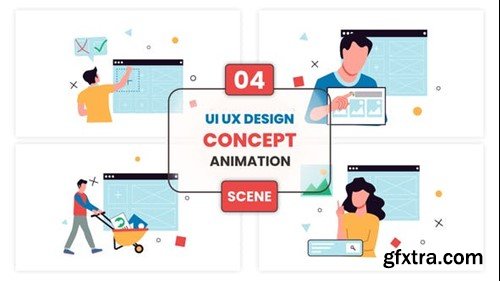 Videohive Ui Ux Design Concept Illustration Animation Scene 53223142