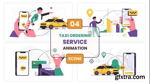 Videohive Taxi Ordering Service Animated Scene 53223085