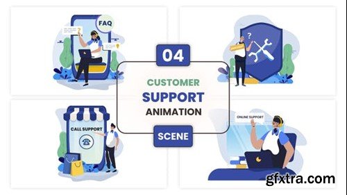 Videohive Customer Support Animation Scene 53223010