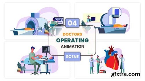 Videohive Doctors Operating Medical Equipment Animation Scene 53223069