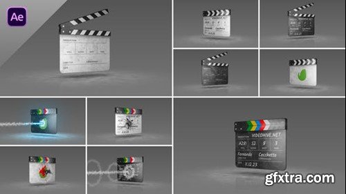 Videohive Clapperboard Transitions + Logo reveal 51801802