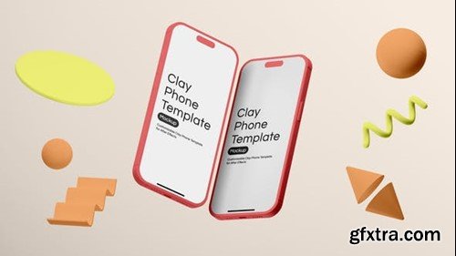 Videohive Clay iPhone 15 Mockup Template 53194419