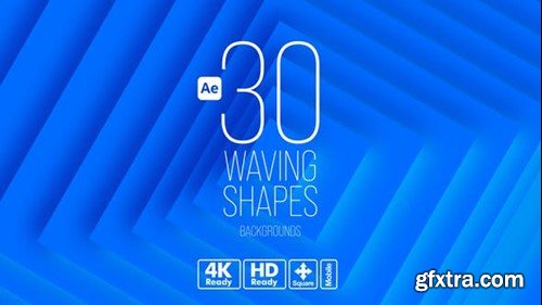 Videohive Waving Shapes Backgrounds 53195784