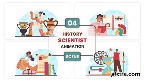 Videohive History Scientist Animation Scene 53165443