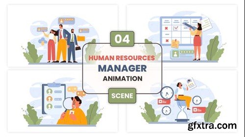 Videohive Human Resources Manager Animation Scene 53165594