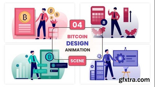 Videohive Bitcoin Design Illustration Animation Scene 53164762