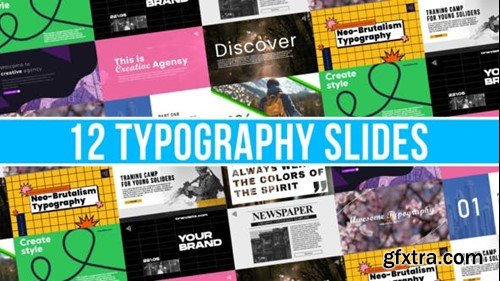 Videohive 12 Typography Slides 52610172