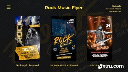 Videohive Rock Music Flyer Instagram Stories 53237151