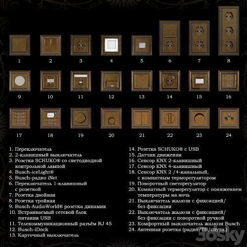 Outlets and switches Abb Dynasty, antique brass