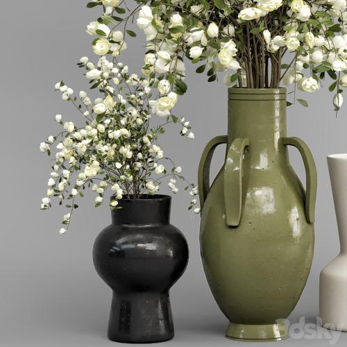 Plants Bouquet Collection In Concrete Pots - Set 948