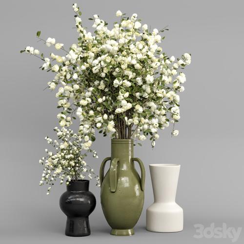 Plants Bouquet Collection In Concrete Pots - Set 948