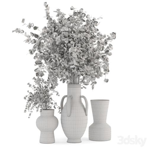 Plants Bouquet Collection In Concrete Pots - Set 948