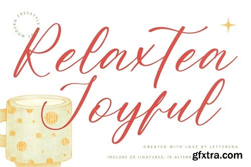 Relaxtea Joyful Modern Freestyle Font T8ASNZJ