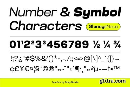 GlancyrNeue – Modern Geometric Industrial Font V2KK6KE