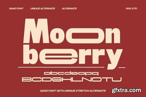 Moon Berry - Modern Futuristic Font FXESKZL