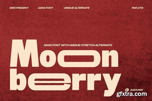 Moon Berry - Modern Futuristic Font FXESKZL