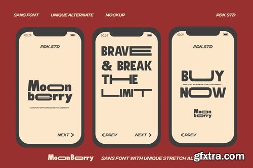 Moon Berry - Modern Futuristic Font FXESKZL