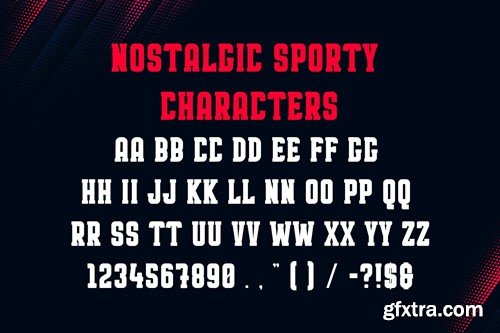 Nostalgic Sporty - Sporty Display Typeface 7QBKSP6